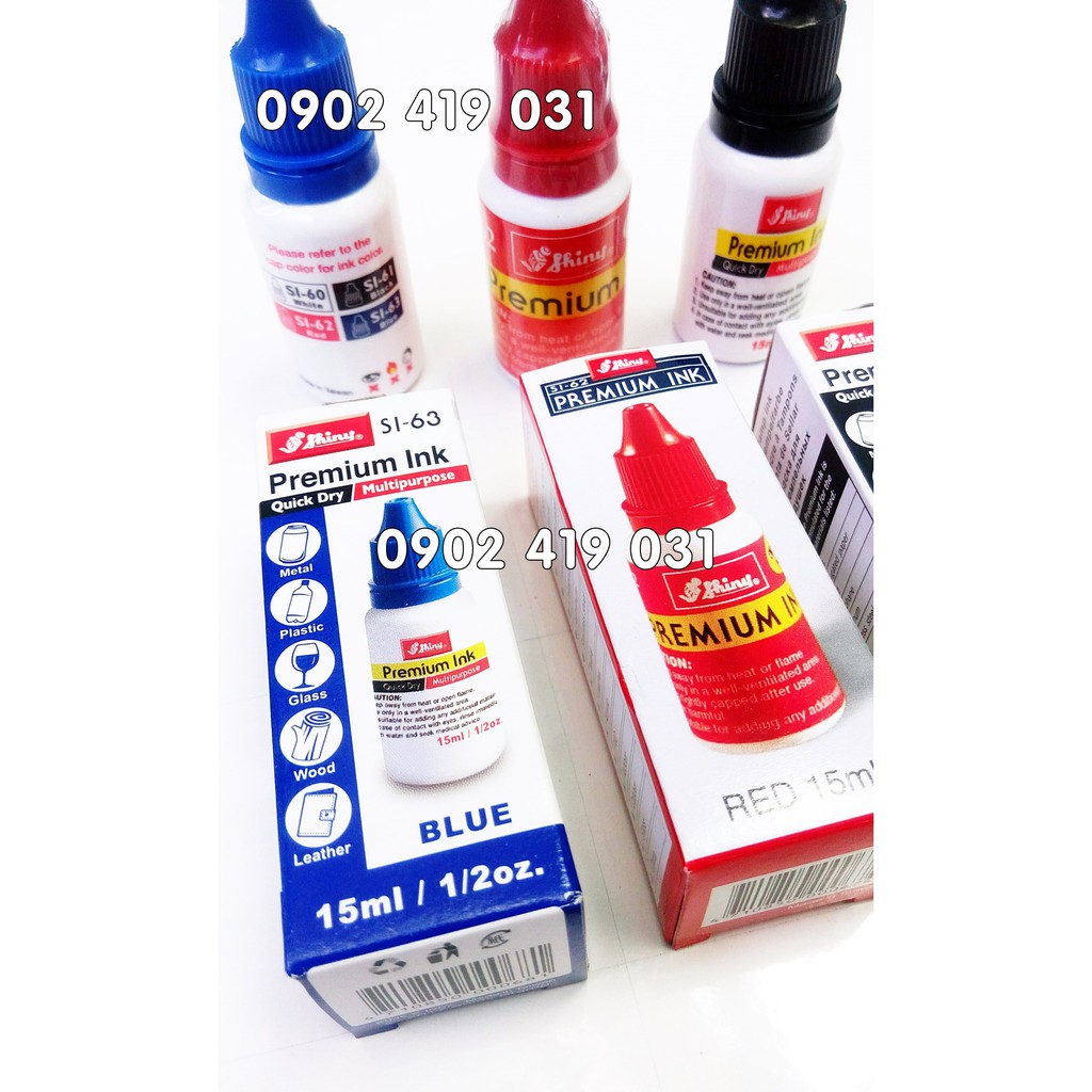 Mực Dấu Bao Bì Đóng Mọi Chất Liệu [ Shiny Premium Ink ] mực chuyên dụng