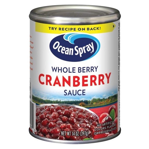 Sốt Nam Việt Quất Nguyên Trái Ocean Spray Whole Berry Cranberry Sauce, Hộp 397g (14 Oz.)