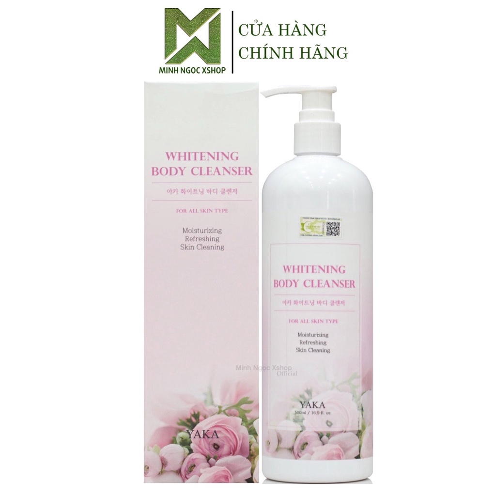 Sữa tắm trắng da hương nước hoa YAKA Whitening Body Cleanser 500ml