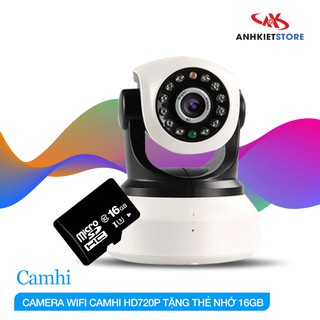 Camera WIFI Camhi HD720 Kèm Thẻ Nhớ 16GB