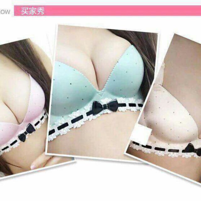 Áo lót chấm bi viền nơ