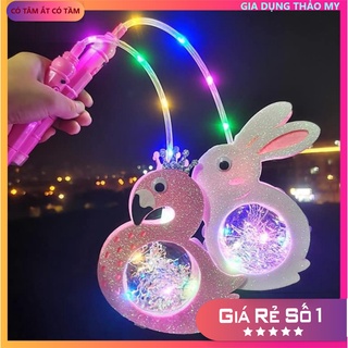 Đèn lồng trung thu hình thú phát sáng, Phát nhạc, Đèn led phát sáng vui nhộn có Tặng kèm Pin