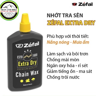 Dầu nhớt tra sên xích xe đạp Zefal Extra Dry 120ml - Hàng chính Hãng