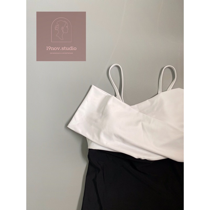 Bikini đồ bơi nữ 1 mảnh liền thân 2 dây trễ vai