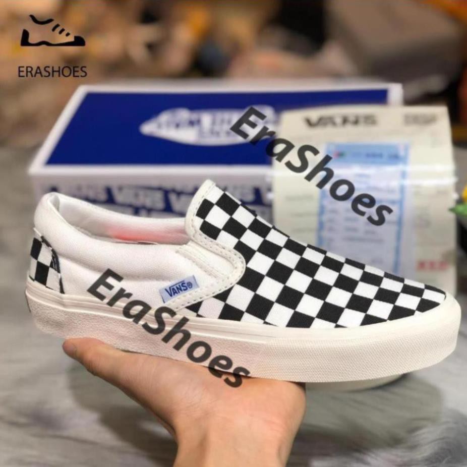 [EraShoes] Giày Vans vault caro (Checkerboard Slip On) Bản SlÊU CẤP Nam/Nữ (Chụp tại Shop)