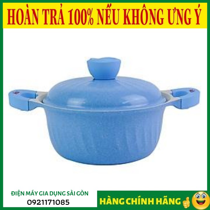 SALE Nồi kháng khuẩn phủ titanium 7 lớp Happy Home Pro màu xanh dương size 20cm - HP-XD20 ❤️RẺ VÔ ĐỊCH❤