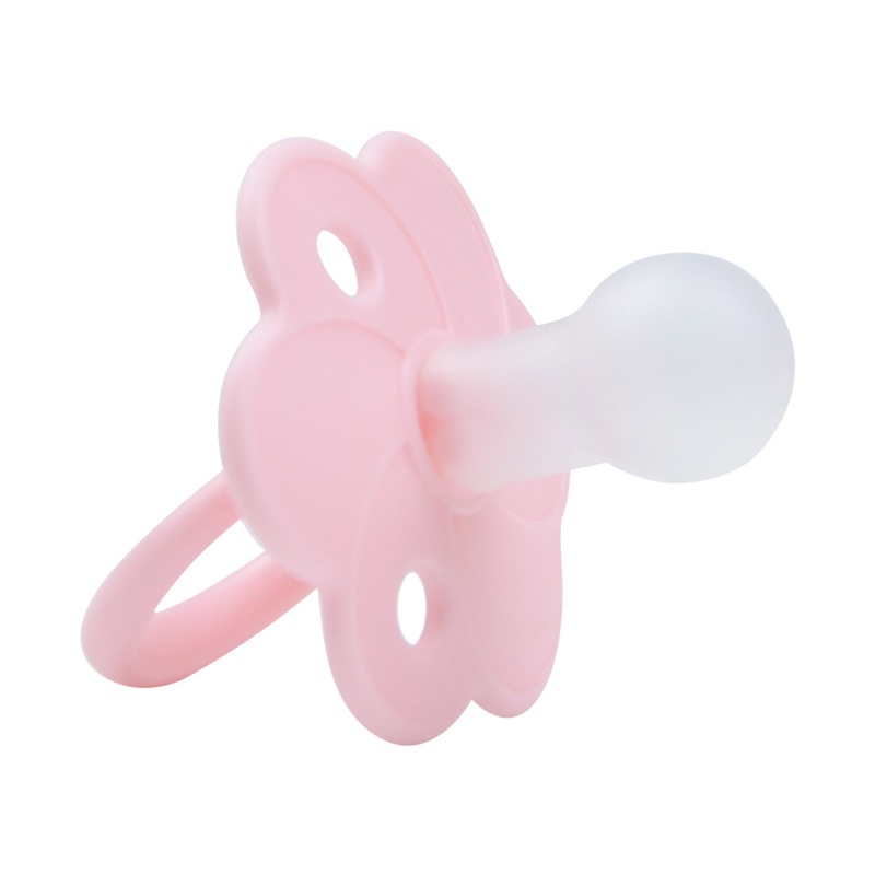 Núm Vú Giả Silicone 3 Lỗ Có Tay Cầm Có Thể Gấp Gọn Cho Bé Sơ Sinh 0-6 Tháng Tuổi