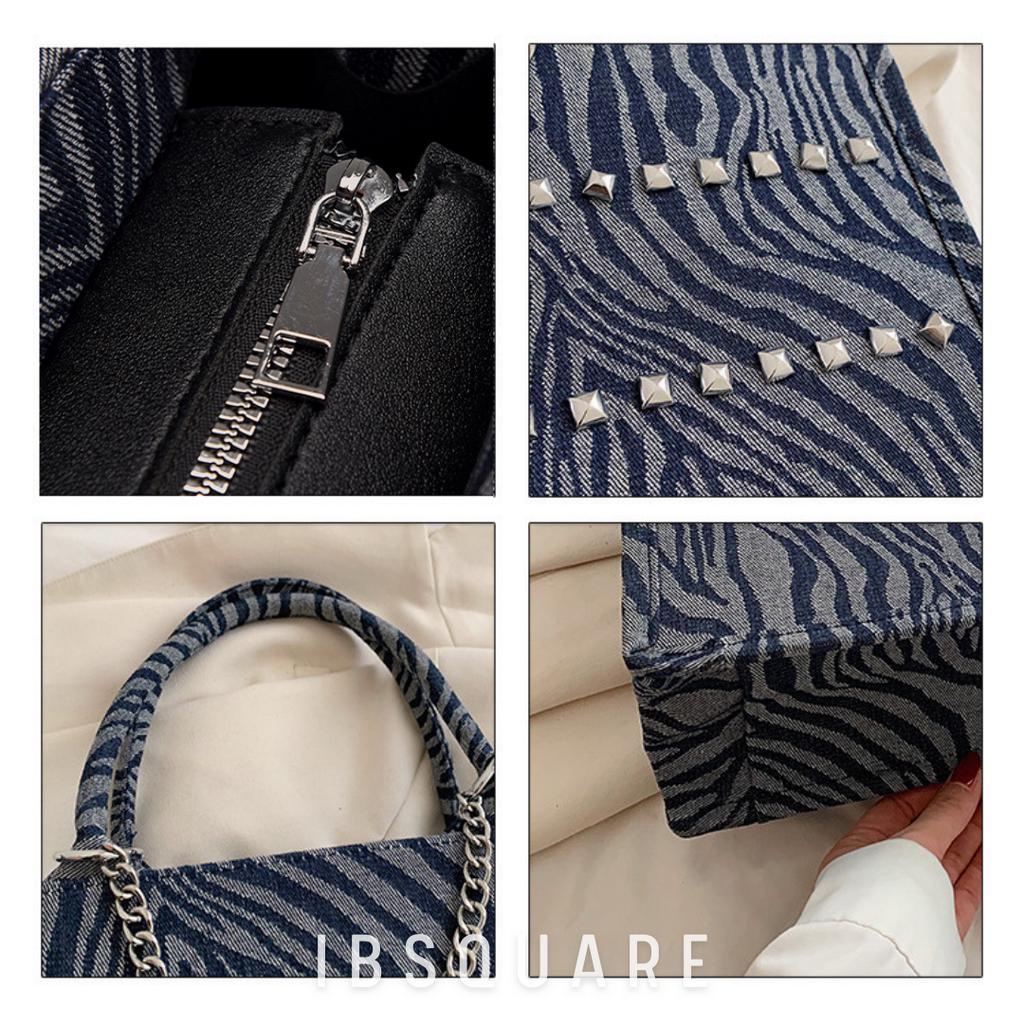 Túi Bản To IBSQUARE-TL1 Đựng Laptop máy tính macbook 15.6 inch phong cách y2k denim