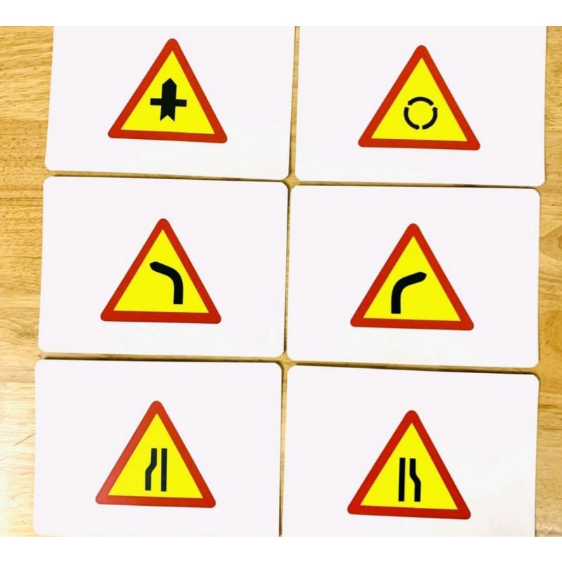 Thẻ flascard Biển báo giao thông đường bộ _ thẻ học thông minh