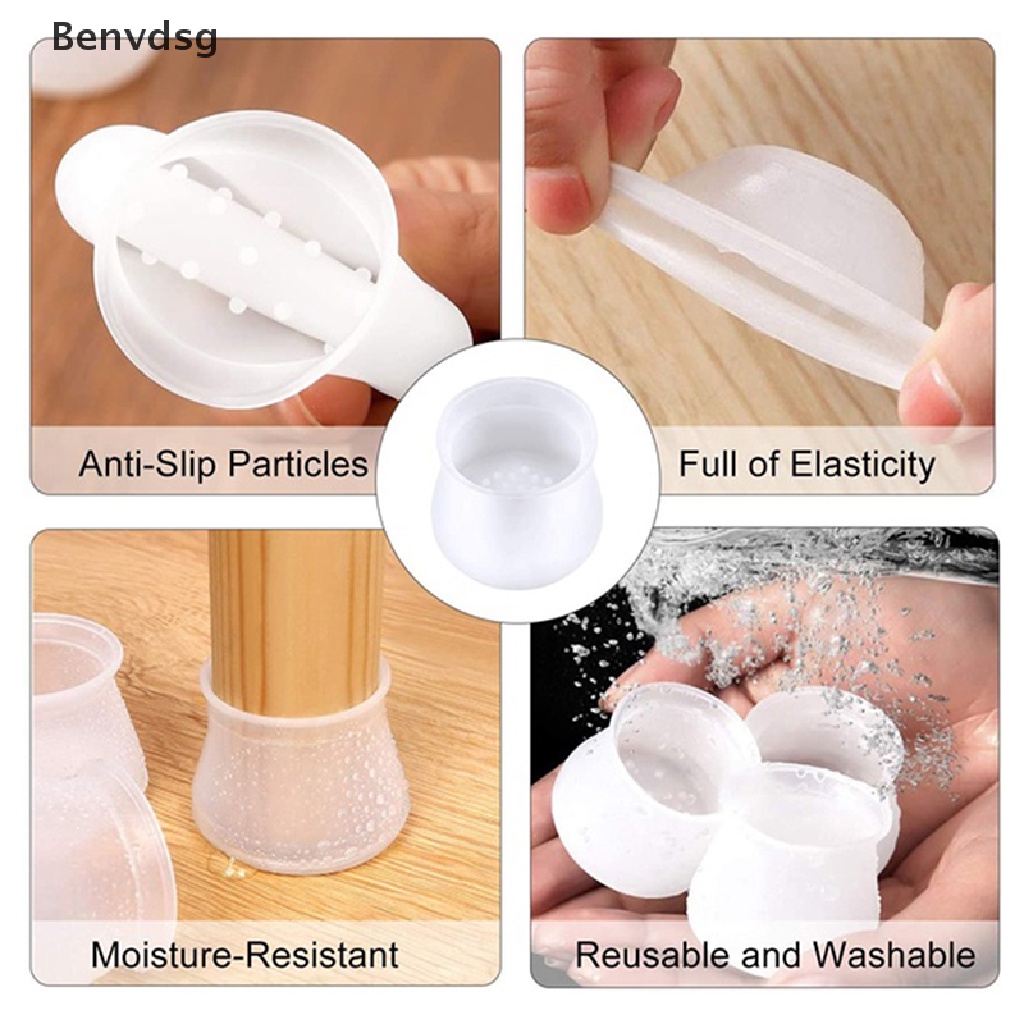Bộ 4 Miếng Lót Bàn Ăn Bằng silicone Chống Trượt Tiện Lợi
