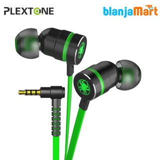 Tai nghe nhét tai Plextone G20 kèm mic thoại màu xanh lá