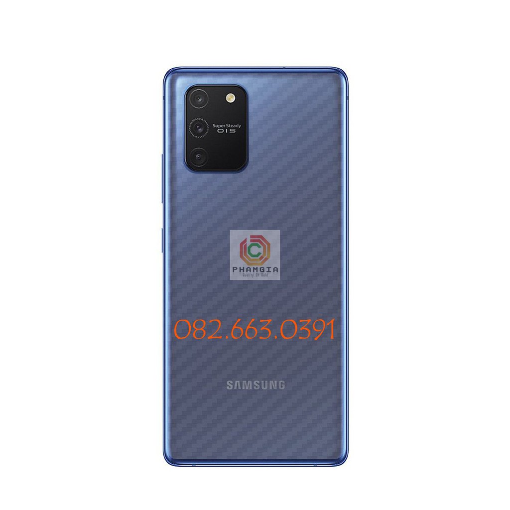 Miếng dán mặt lưng skin carbon Samsung Galaxy S10 Lite