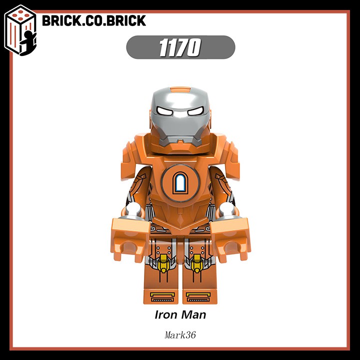 Mô hình MCU Marvel Đồ Chơi Lego Người Sắt Xếp hình Minifgure Iron Man Giáp Cực Chất X0246