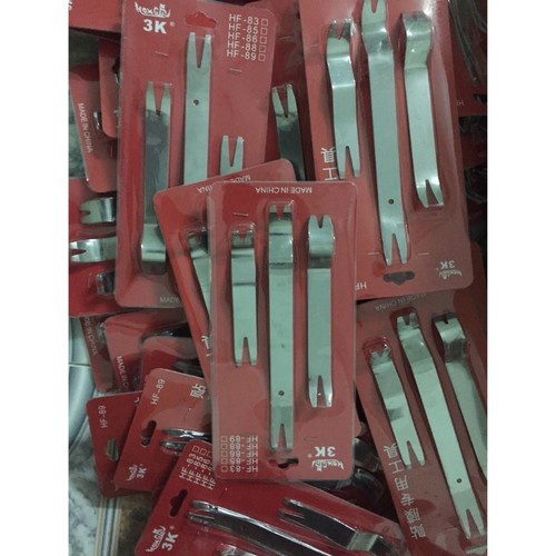 Bộ cạy taplo inox 3 thanh dụng cụ tháo taplo ô tô- dụng cụ xe hơi phụ kiện chuyên dành cho xe ô tô