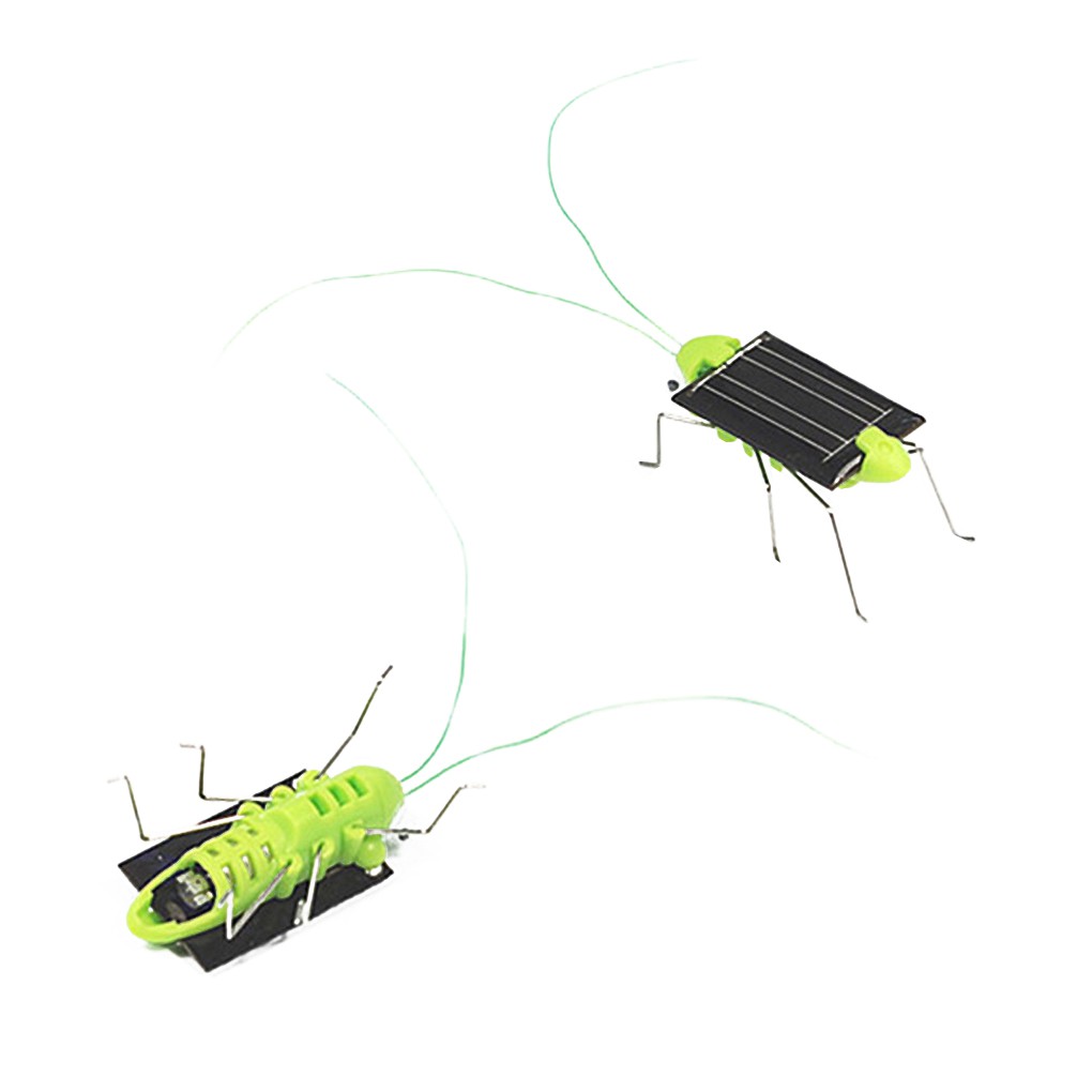 Kids Educational Solar Powered Grasshopper Robot Toy Children Simulated Insects Toys Gift CHSG