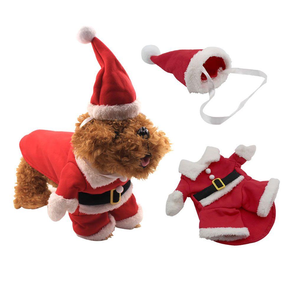 Áo Khoác Giữ Ấm Hình Ông Già Noel Dễ Thương Cho Thú Cưng