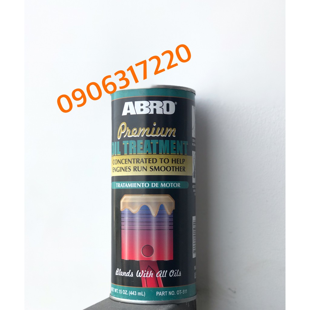 Phụ gia tăng chỉ số độ nhớt ABRO Premium Oil Treatment 443ml