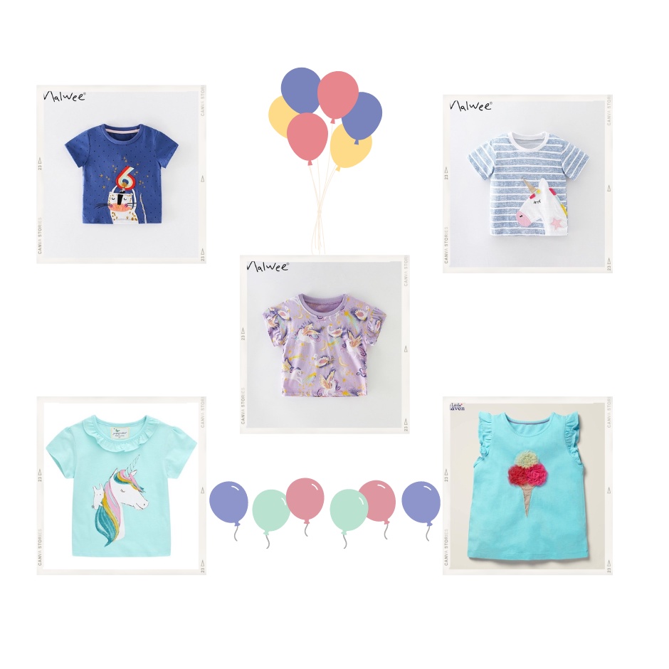 Combo 3 Áo Thun Hè Cho Bé Gái Sale Sốc (Giao Ngẫu Nhiên) - Jumping Beans Official Store