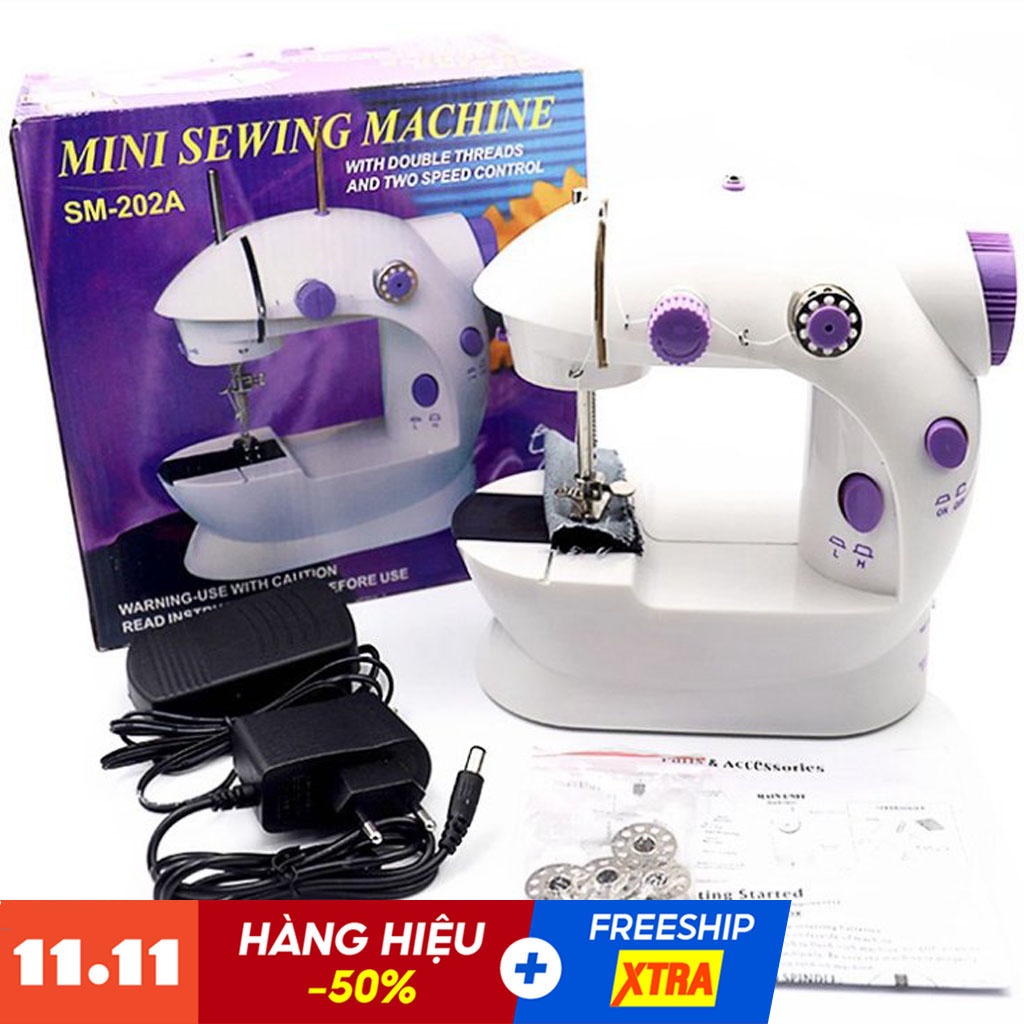 Máy khâu mini cầm tay gia đình 202A, Máy may mini gia đình 2 tốc độ may FASOLA