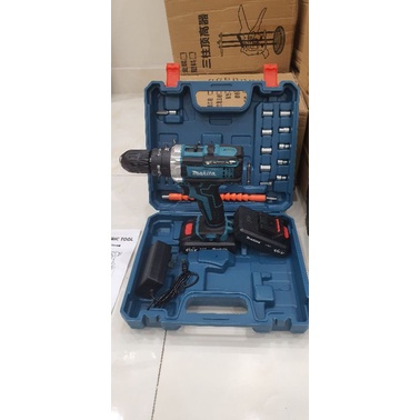 MÁY KHOAN PIN MAKITA 36V - 2 PIN - 1 SẠC  BAO GỒM 24 PHỤ KIỆN - 3 CHỨC NĂNG : BẮN VÍT , KHOAN , BÚA - BẢO HÀNH 6 THÁNG