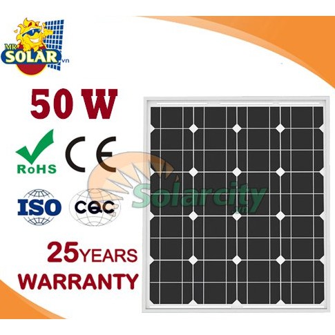TẤM PIN NĂNG LƯỢNG MẶT TRỜI MONO 50W