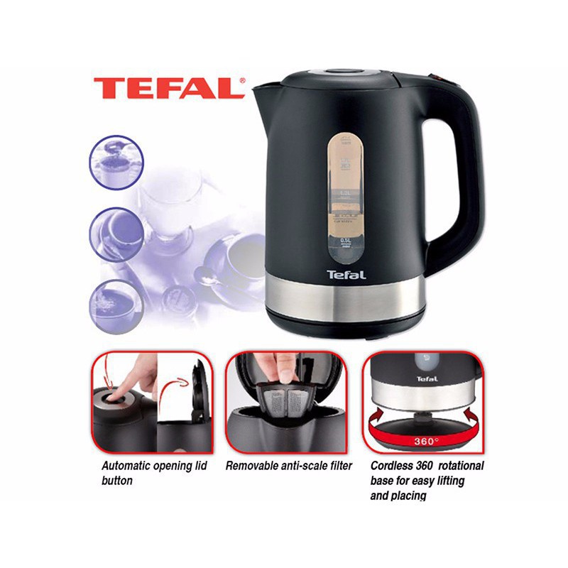 [Bảo Hành Chính Hãng] Ấm siêu tốc Tefal KO330842 Dung tích 1,5L công suất 2000W - 2400W