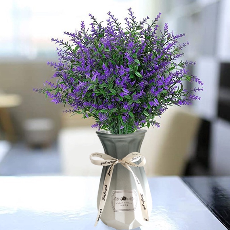 Chậu Hoa Oải Hương Nhân Tạo 5 Nhánh Trang Trí Nhà Cửa/Văn Phòng/Sự Kiện