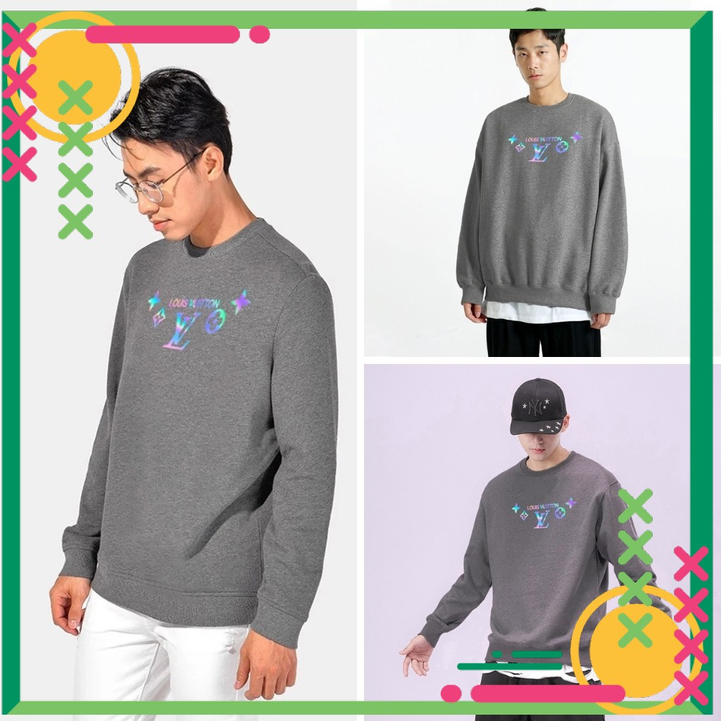 Áo Sweater nỉ ❤️/Áo nỉ Ulzzang phản quang unisex dài tay cho nam và nữ - Louis 4 Logo /Freeship 99k - AS64- Teen Fashion