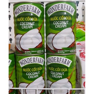 Nước Cốt Dừa Wonderfarm Coconut Cream Lon 400ml - Thơm Ngon