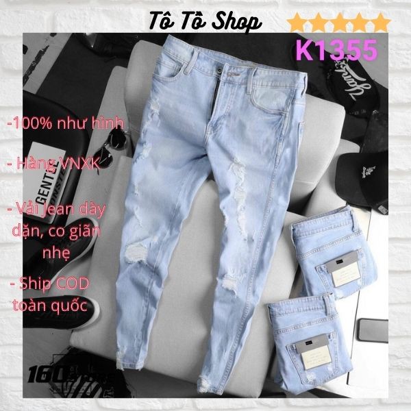 Quần Jean Nam Mẫu Mới ❤️FREESHIP❤️ Quần Bò Nam Chất Liệu Denim Cao Cấp Thời Trang Chuẩn Hàng Shop Tô Tồ Shop - QJNTT40 | BigBuy360 - bigbuy360.vn