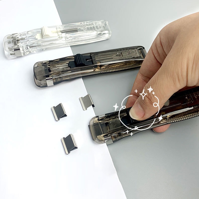 Kẹp giấy SOSAMA kẹp bướm kim loại nhỏ gọn kèm dụng cụ đẩy kẹp giấy SC-001388