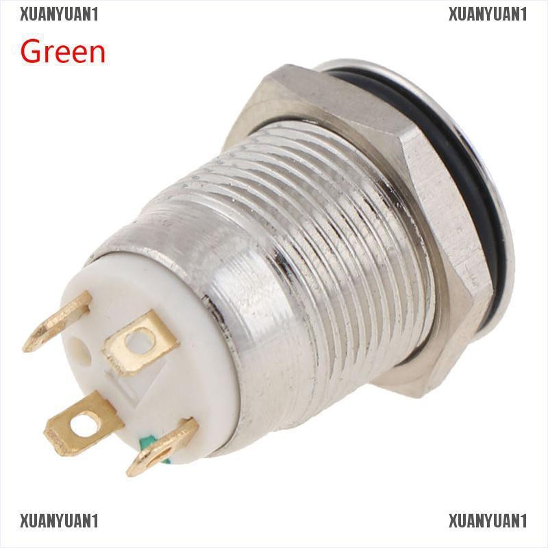[XUANYUAN1] Công Tắc Nút Nhấn Bằng Kim Loại 12MM 3v