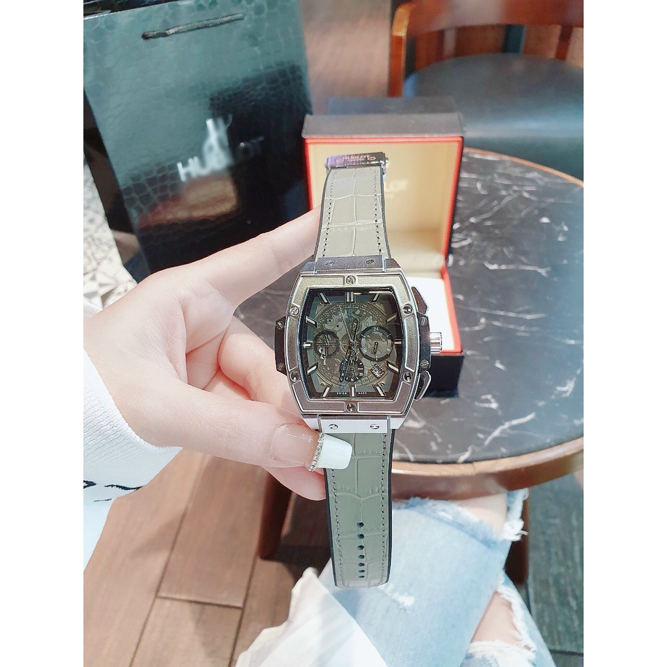 Đồng Hồ Nam HPLOT 6 Kim , Máy Pin , Dây Thép , Size 40x45mm