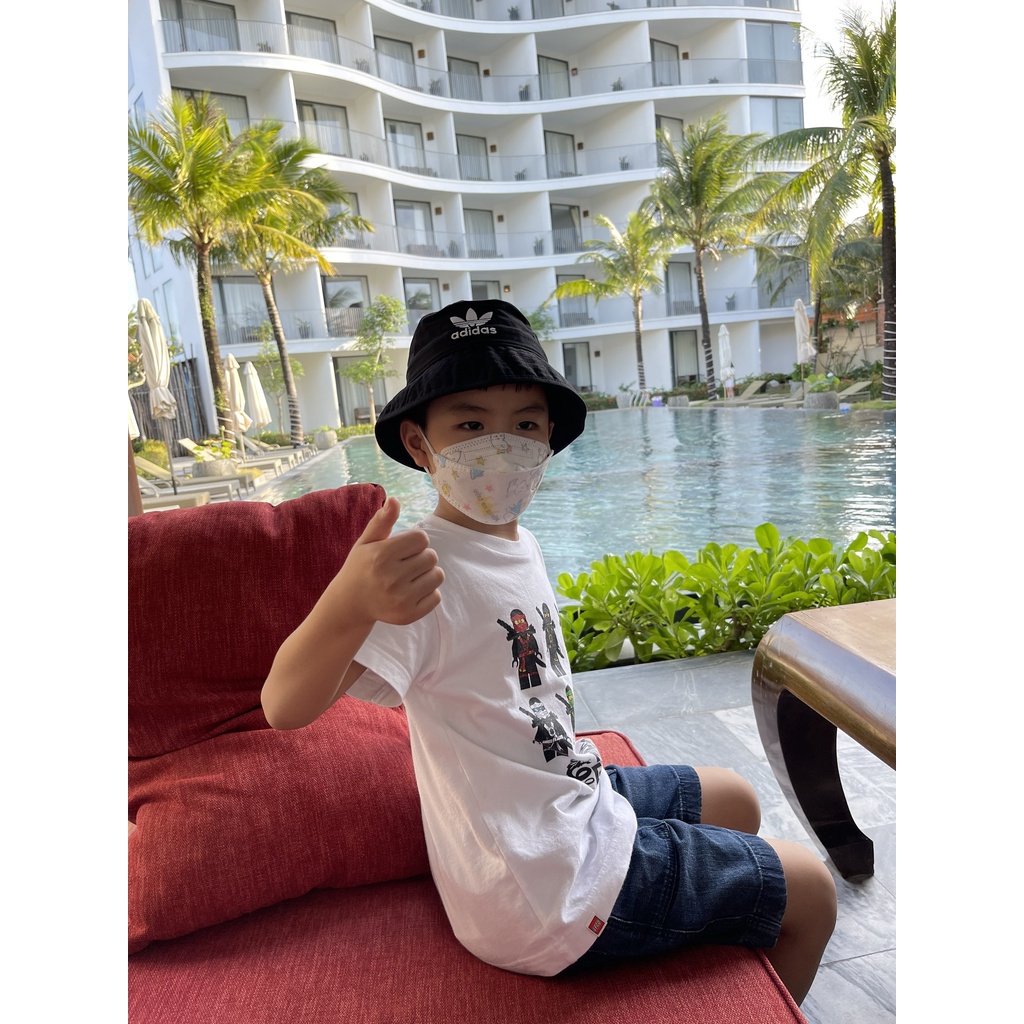 Mũ bucket, mũ vành adidas trẻ em ba lá thêu/ADIDAS BUCKET HAT KIDS