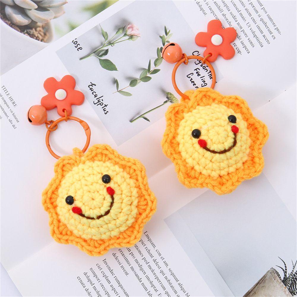 Móc Chìa Khóa Dệt Tay Màu Ngà Dễ Thương Dùng Làm Quà Tặng Trang Sức / Trang Trí Nội Thất