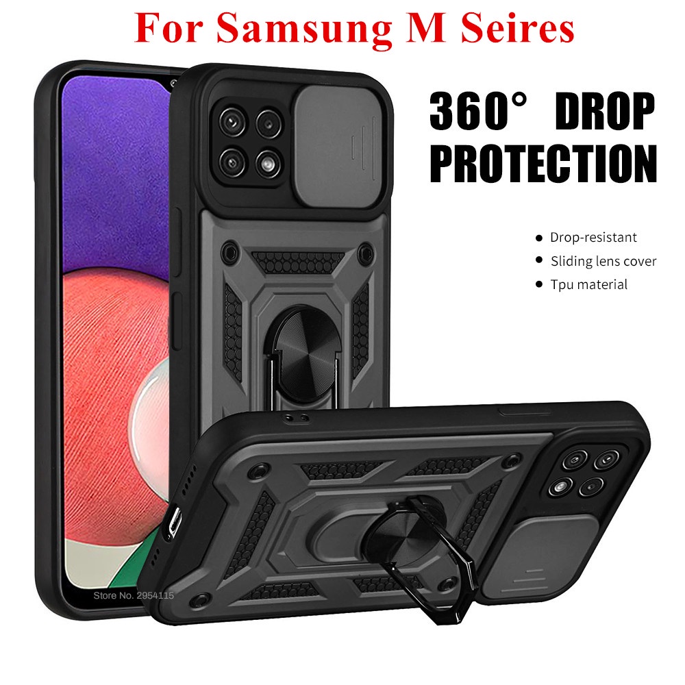 Ốp Điện Thoại Silicon Có Nắp Trượt Bảo Vệ Camera Cho Samsung Galaxy M53 M33 M23 M 53 33 23 M22 M32 M52