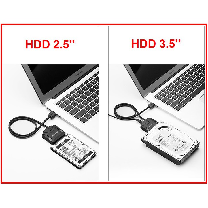 Cáp USB 3.0 to SATA cho HDD2.5'' / HDD3.5'' chính hãng Ugreen 20231