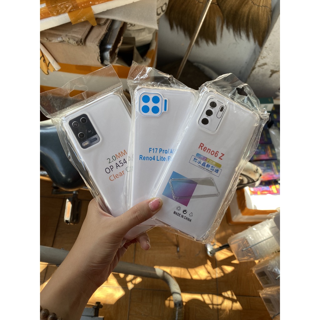 Ốp lưng Oppo Reno 3 6 6z 7 7z 8 8z A16 A16k A74 A93 A95 A96 A74 A55 A54 oại trong suốt bảo vệ camera hoặc chống sốc