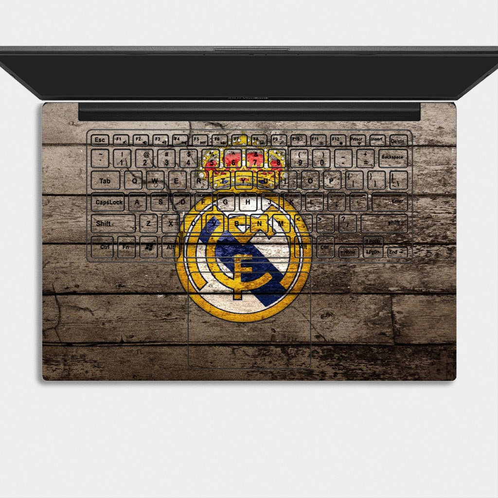 Bộ skin dán laptop mẫu Logo Real Madrid / Có decal dán cho tất cả các hãng máy tính