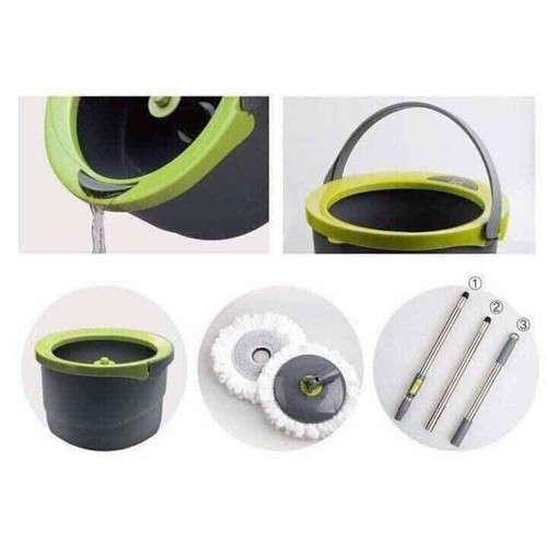 [Hàng Chất Lượng] Cây Lau Nhà Xoay Tay Mini Spin Mop Lock and Lock