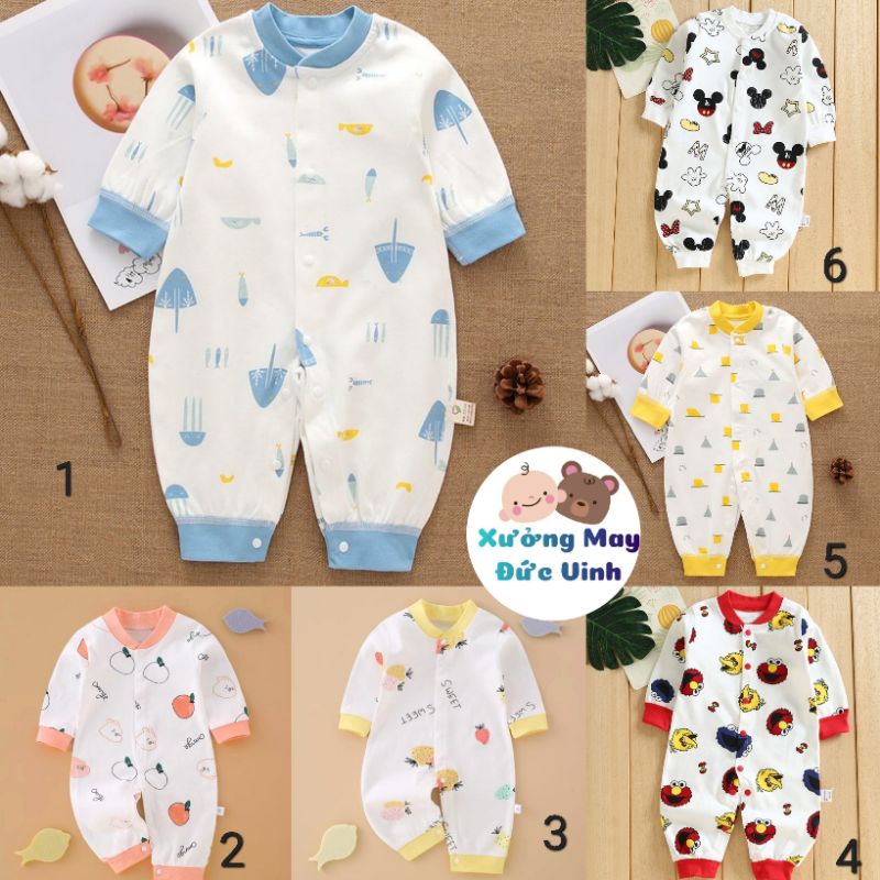 Body dài tay cho bé trai/ bé gái chất liệu 100% cotton