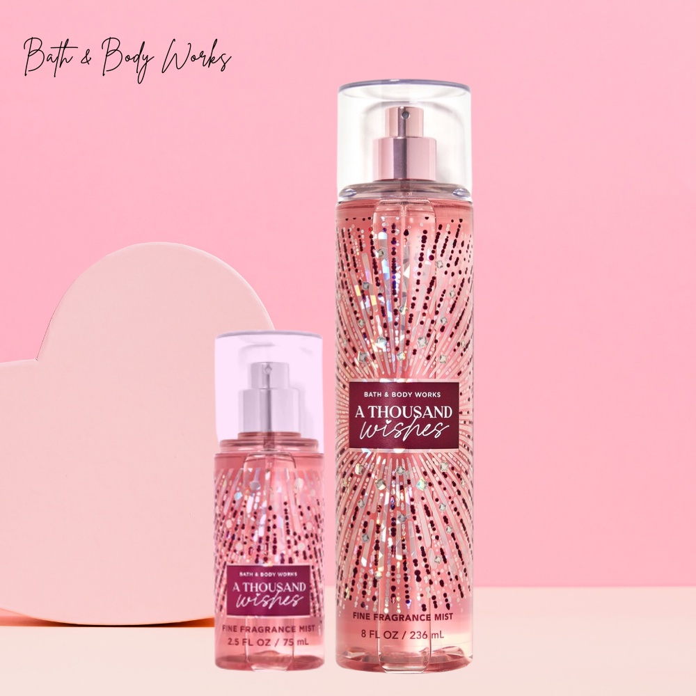 Xịt Thơm Toàn Thân Mini Bath & Body Works A Thousand Wishes 75ml Hương Hoa Mẫu Đơn
