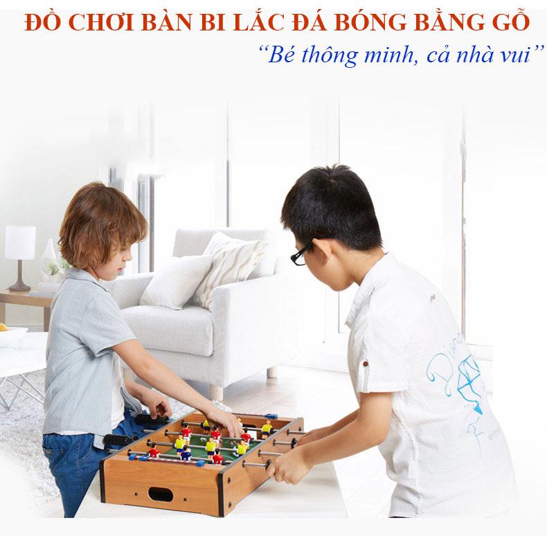 Bàn Đá Banh Mini - Đồ Chơi Bàn Bi Lắc Bóng Đá Table Top Foosball Trẻ Em, Luyện Phản Xạ, Trẻ Thông Minh