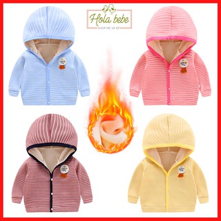 Áo khoác nỉ bông có mũ cho bé từ 7 - 16kg - HT119