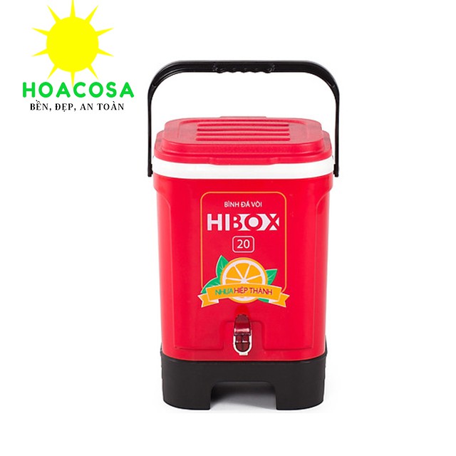 Thùng đá 20 Lít (20L) có vòi Hibox PU Foam cao cấp, giữ lạnh lâu- Đồ gia dụng Hoacosa.