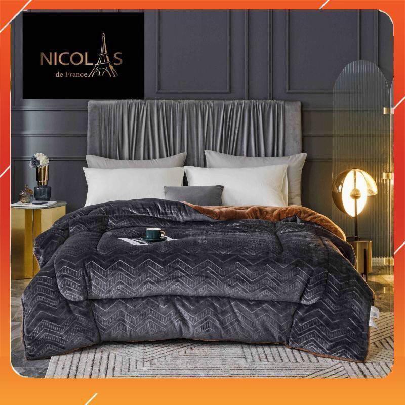 Nicolas [CHÍNH HÃNG] Chăn lông cừu Nicolas hàng siêu dày siêu thoáng, nhẹ nhập khẩu Pháp chính hãng 