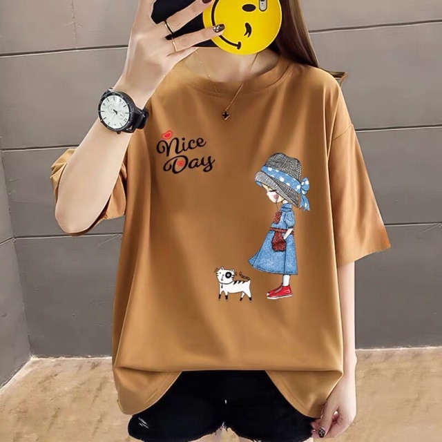 Áo cô gái màu cf sữa