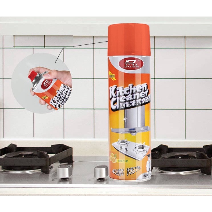 Chai xịt tẩy rửa đa năng Kitchen Cleaner 500ml - Bình xịt tẩy rửa nhà bếp dạng bọt siêu sạch, sáng bóng, tiện ích