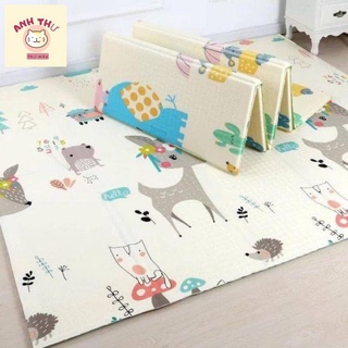  Chiếu xốp  hàng nhập cao cấp   thảm xốp cho bé gấp gọn 2 mặt không thấm nước chống trơn hàn quốc phủ silicon 1m8 x 2m . 