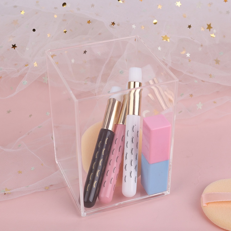Hộp Đựng Cọ Trang Điểm Bằng Acrylic Trong Suốt Đơn Giản Tiện Dụng Cho Học Sinh